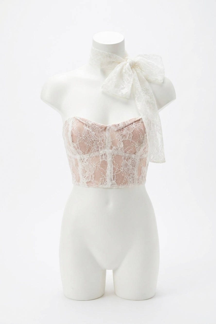 NEW FOR LOVE & LEMONS la lily crop top in white